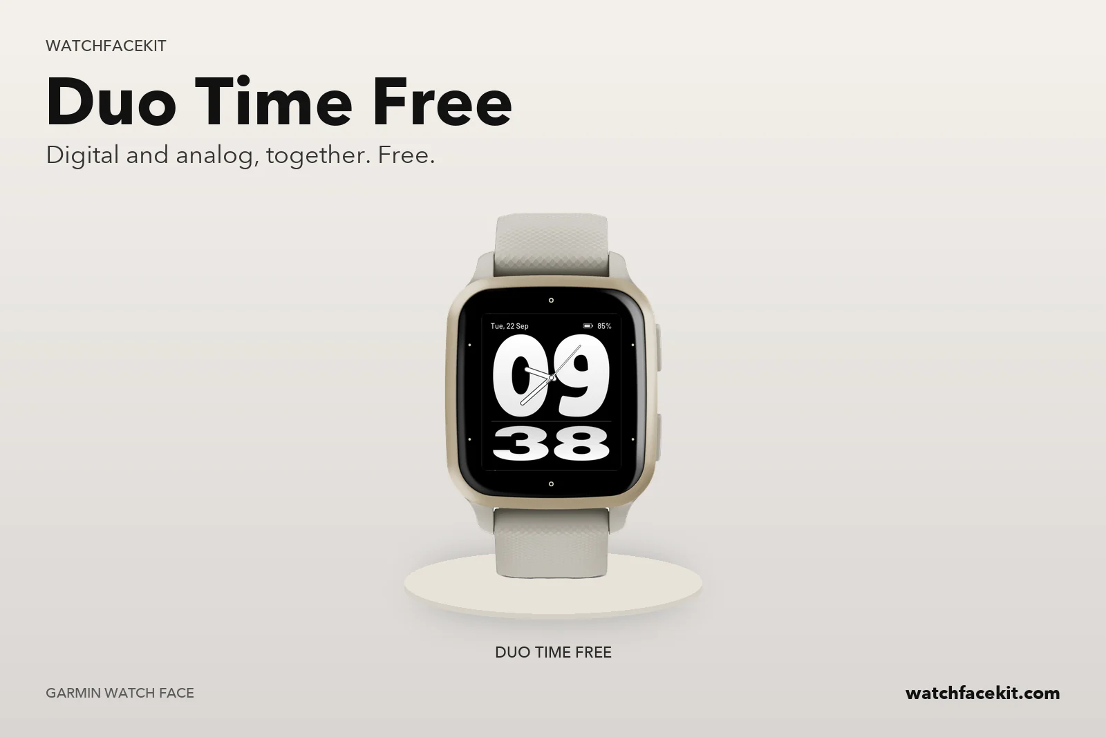 หน้าปัด Duo Time Free บน Garmin Venu Sq 2