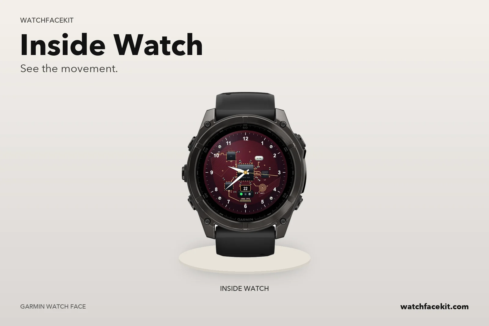 หน้าปัด Inside Watch บน Garmin fēnix 8