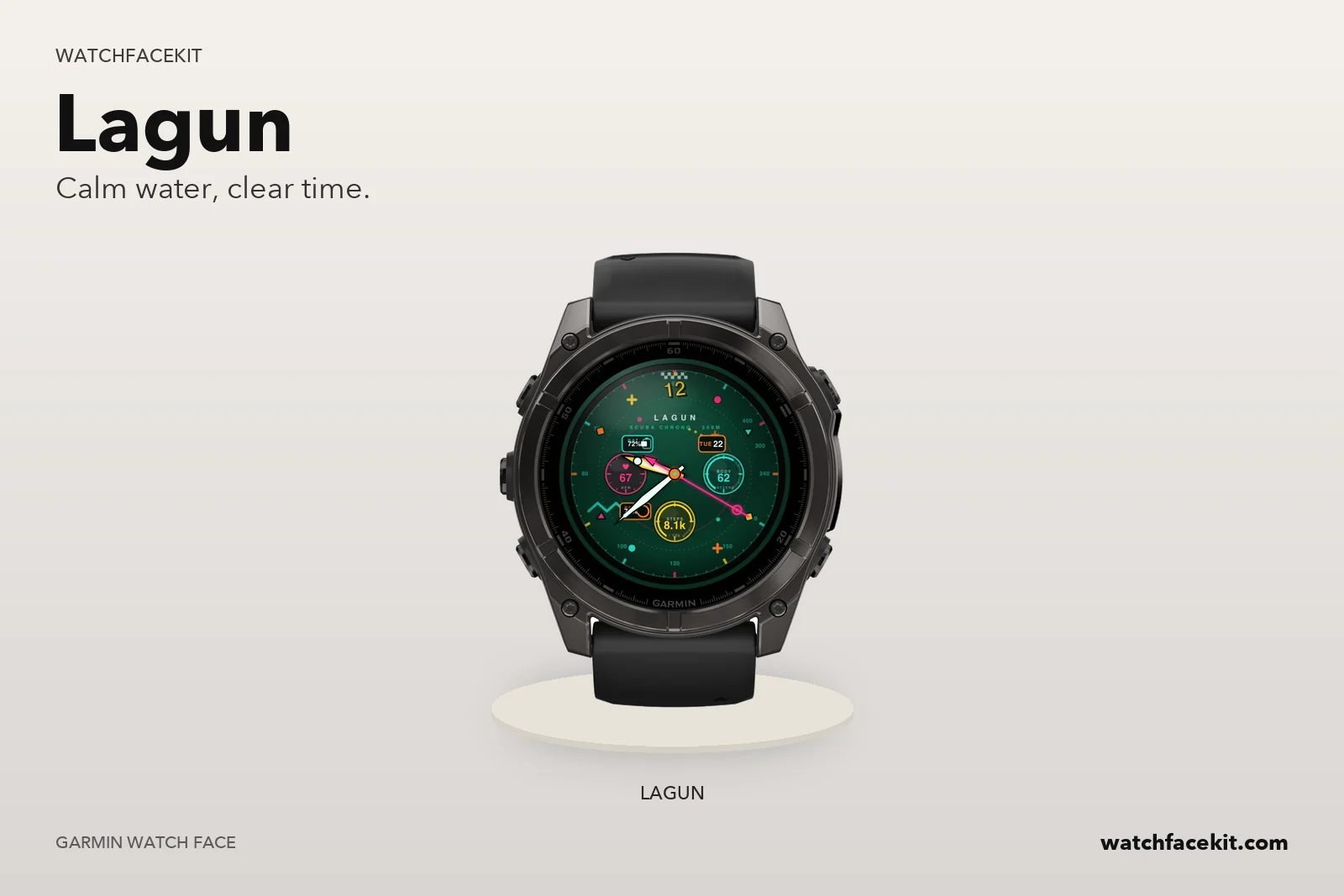 หน้าปัด Lagun บน Garmin fēnix 8