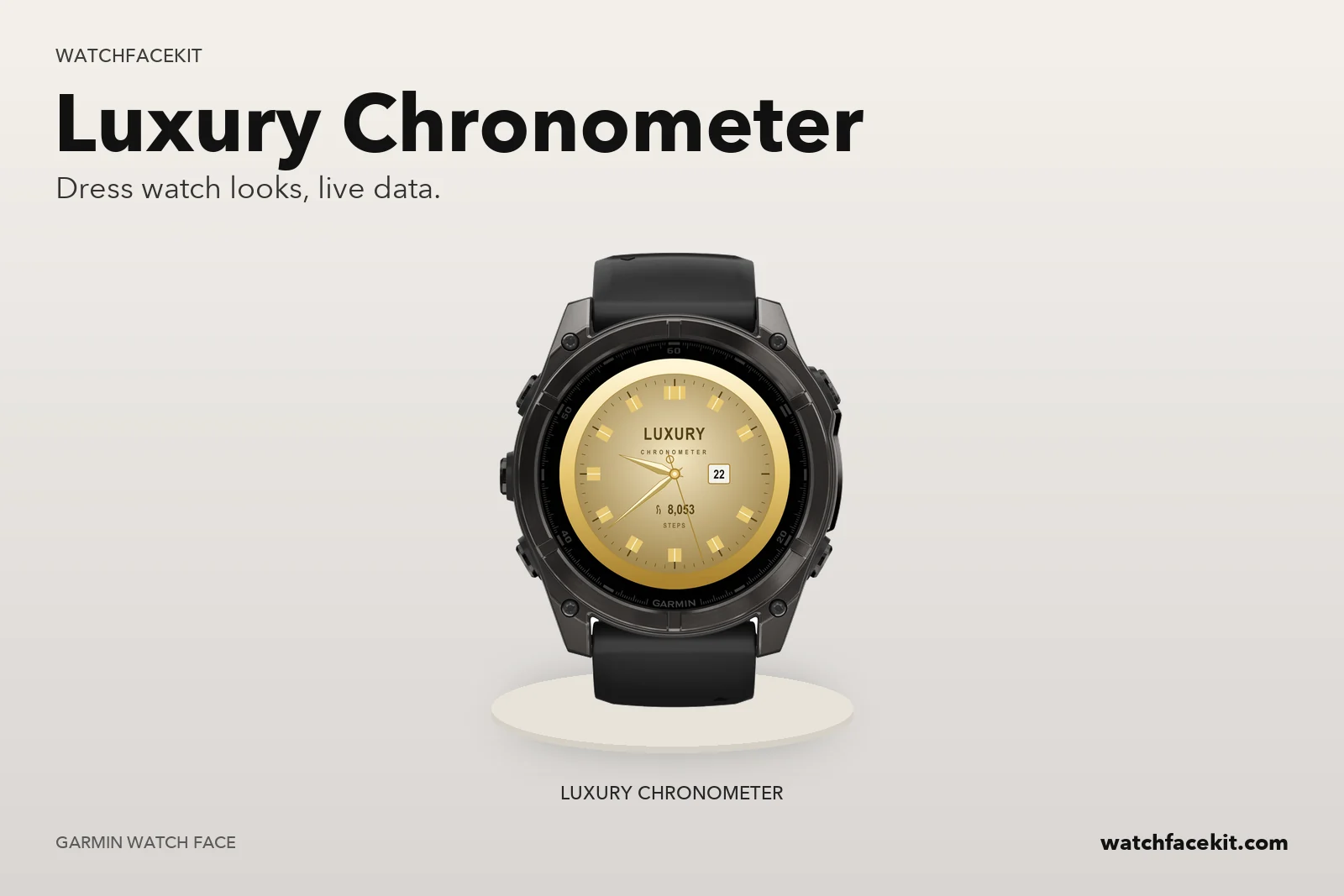 หน้าปัด Luxury Chronometer บน Garmin fēnix 8